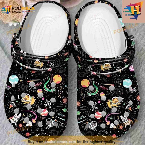 Cat Space Classic Crocs Clog Shoes