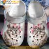 Cat With Beautiful Eyes Pretty Flower 3D Crocs, Funny Crocs