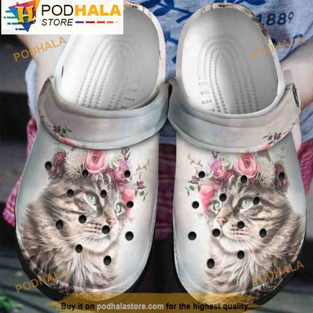 Galaxy Cat Sunflower 3D Crocs, Funny Crocs - Podhalastore