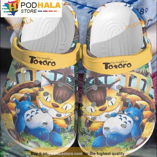 Catbus My Neighbor Totoro Cartoon 3D Crocs, Funny Crocs