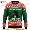 Cats And Coffee Knitted Christmas 3D Ugly Sweater