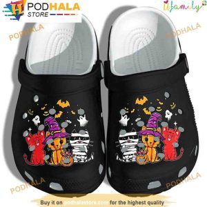 Cats Mummy Witch Costume 3D Crocs Halloween, Funny Crocs