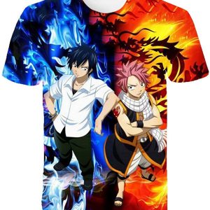 Character Anime Fairy Tail Printed 3D Anime Shirt
