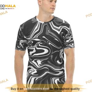 Charcoal Marble Swirl Unisex 3D Shirt