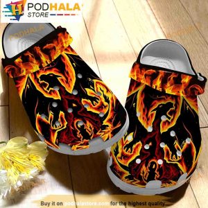 Charmander Charmeleon Charizard Pokemon 3D Crocs, Funny Crocs
