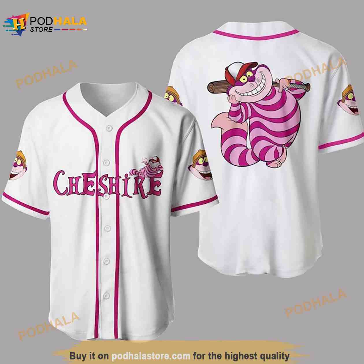 Cheshire Cat Alice In Wonderland Disney Cartoon Unisex 3D Baseball Jersey -  Bring Your Ideas, Thoughts And Imaginations Into Reality Today