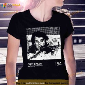 Chet Baker Minimalist Graphic Design Fan Artwork Shirt