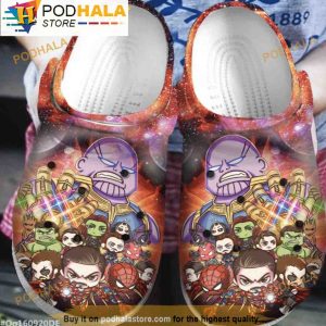 Chibi Avengers 3D Crocs, Funny Crocs