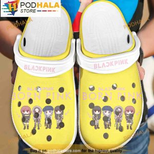 Chibi Yellow Blackpink 3D Crocs, Funny Crocs