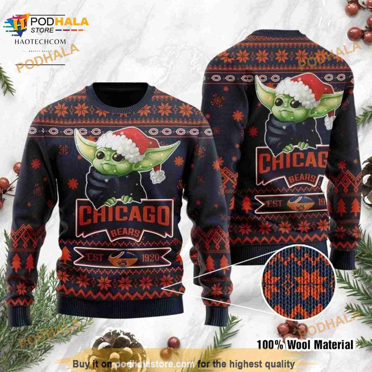 Personalized Chicago Bears All Over Printed Funny Ugly Sweater - Bring Your  Ideas, Thoughts And Imaginations Into Reality Today