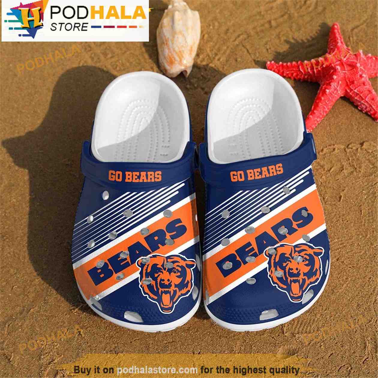 Skull Chicago Bears Crocs - Step into style with Funny Crocs