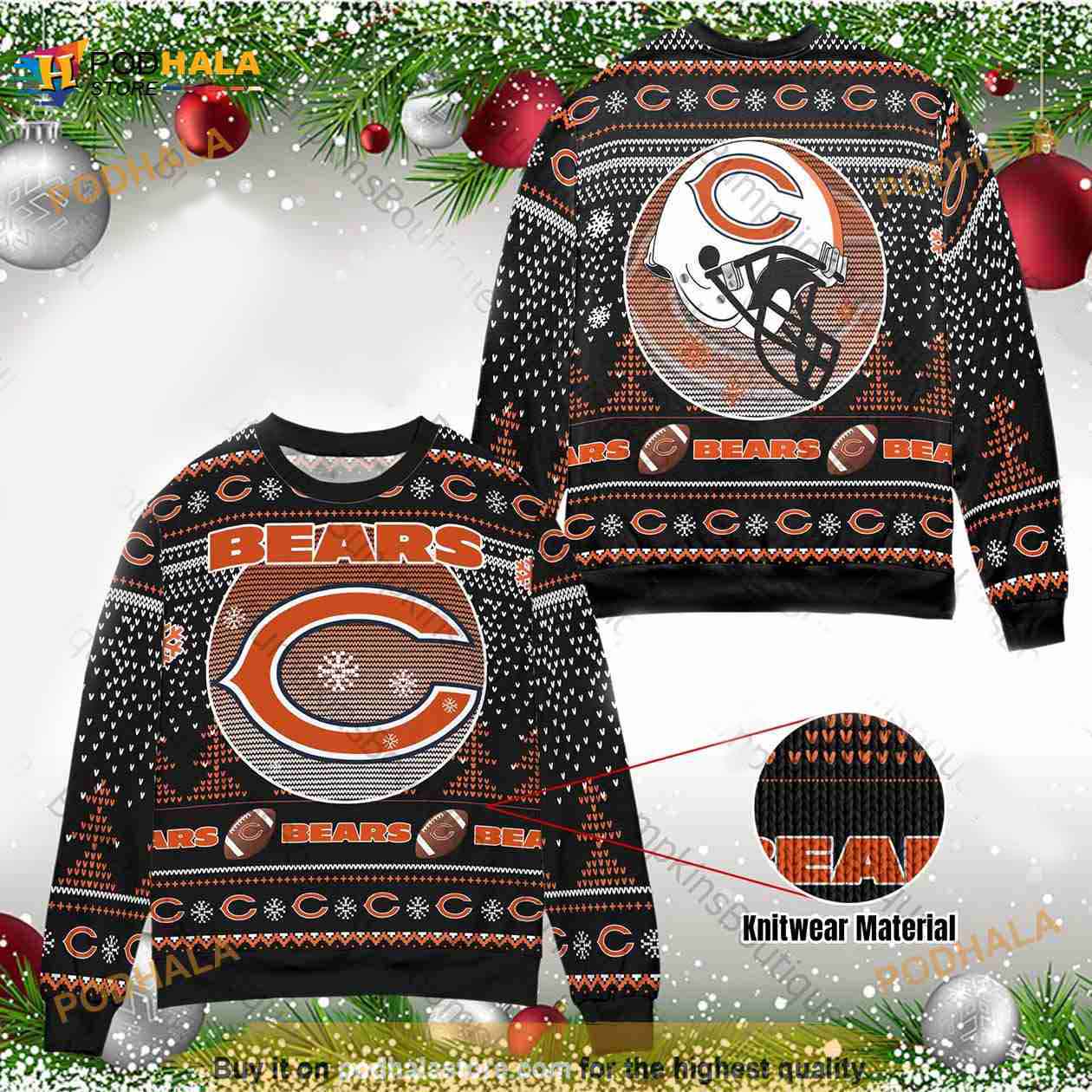 Chicago Bears Unisex 3D Funny Ugly Sweaters, Personalized Team NFL 2023 Xmas  Gift - Bring Your Ideas, Thoughts And Imaginations Into Reality Today