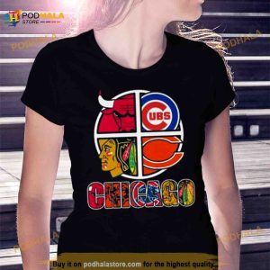 Chicago Big 4 Teams Bulls Bears BlackHawks Cubs Shirt