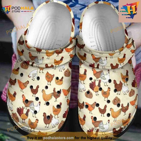 Chicken Funny Shoes Farm Loves Chicken Clogsbland Crocs Clog Shoes