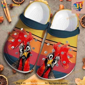 Chicken Looking Custom Shoes Funny Crocs Clog Shoes