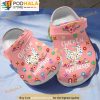 Chicken Whisperer Floral Pink 3D Crocs Clog Shoes, Funny Crocs