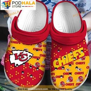 Chiefs 3D Crocs Shoes, Funny Crocs