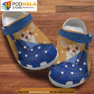 Chihuahua Open Jeans Dog Clogband 3D Crocs, Funny Crocs