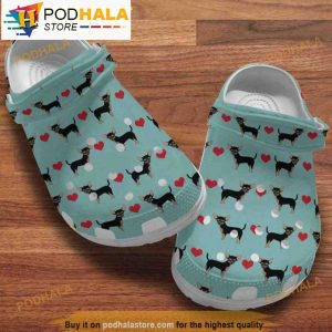 Chihuahua Puppies Red Heart Dog Clogband 3D Crocs, Funny Crocs