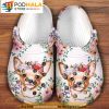 Chihuahua Puppy Flower Dog Clogband 3D Crocs, Funny Crocs