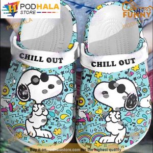 Chill Out Snoopy Clogband 3D Crocs, Funny Crocs