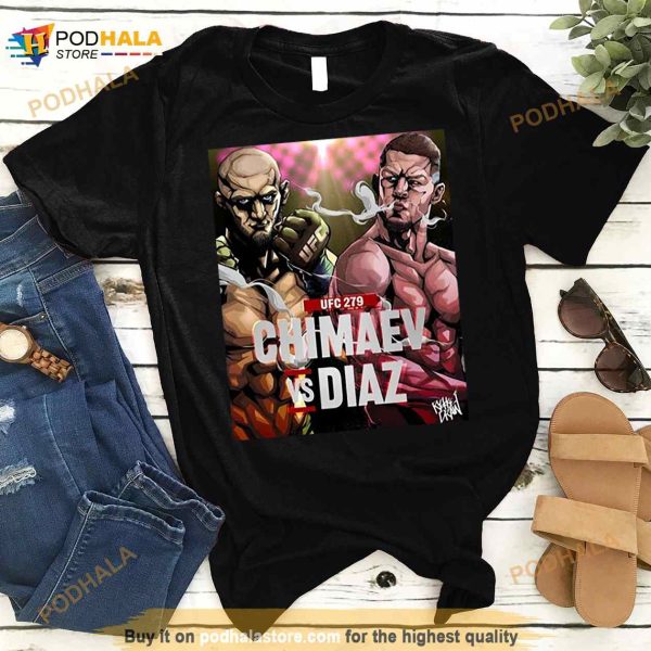 Chimaev Vs Diaz Active Anime Graphic Ufc Mma Fighter Shirt