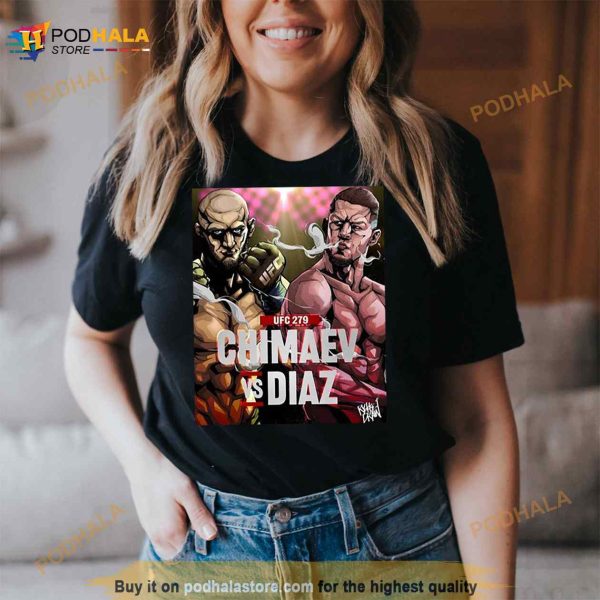 Chimaev Vs Diaz Active Anime Graphic Ufc Mma Fighter Shirt