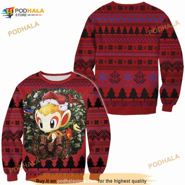 Chimchar Christmas 3D Funny Ugly Sweater