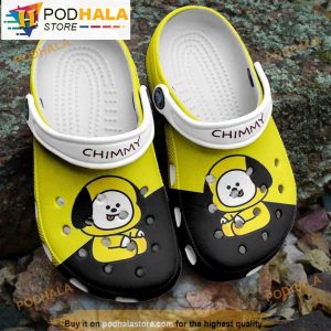 Chimmy Yellow And Black Bts Clogband 3D Crocs, Funny Crocs