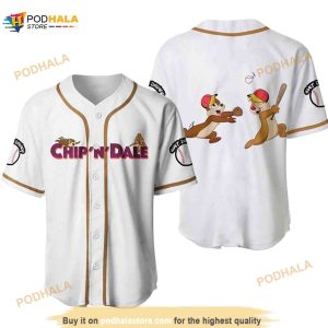 Personalized Chipmunks Chip 'n' Dale Gold Brown Baseball Jersey - T-shirts  Low Price