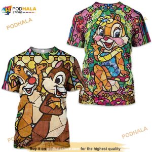 Chipmunks Chip 'n' Dale Geometric Patterns Disney 3D Shirt