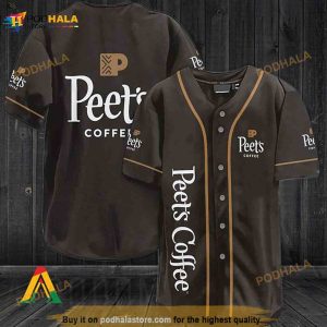 Chocolate Peet's Coffee 3D Baseball Jersey