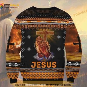 Christmas 3D Funny Ugly Sweater Christian God Jesus, Lover Jesus Save My Life
