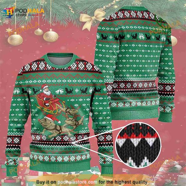 Christmas Bearded Dragon 3D Funny Ugly Sweaters, Gift For Xmas