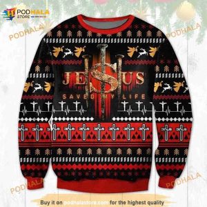 Christmas Christian God Jesus Funny Ugly Sweater, Lover Jesus Save My Life