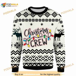 Christmas Crew 2023 3D Funny Ugly Sweater, Xmas Gift