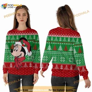 Christmas Disney 3D Funny Ugly Sweater, Mickey Mouse Christmas 3D Funny Sweater