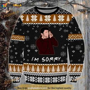Christmas Friends I'm Sorry Knitted Christmas 3D Funny Ugly Sweater