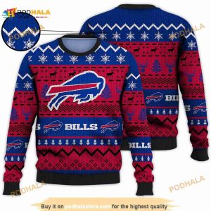Christmas Funny Cute Buffalo Bills Usa Football Season 3D Funny Ugly Sweater