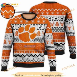 Christmas Funny Cute Clemson Tigers Season 3D Funny Ugly Sweater Unisex