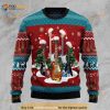 Christmas Guitar Santa 3D Funny Ugly Sweater, Guitar Lovers Xmas Gift