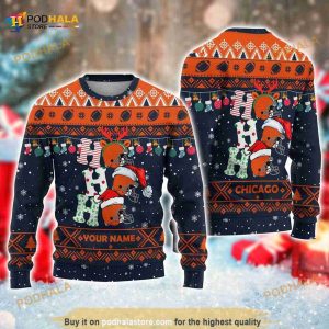 Christmas Ho Ho Ho Customized Chicago Christmas 3D Funny Ugly Sweater