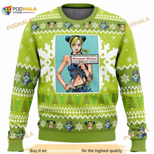 Christmas Jolyne Kujo Jojos Bizarre Adventure Christmas 3D Funny Ugly Sweater