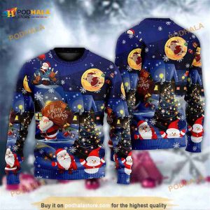 Christmas Love Santa And Gifts 3D Christmas Funny Ugly Sweater