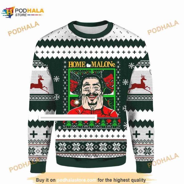 Christmas Malone 3D Funny Ugly Sweater