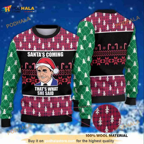 Christmas Michael Scott 3D Funny Ugly Sweater