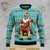 Christmas Santa Claus Playing Guitar 3D Xmas Funny Ugly Sweater
