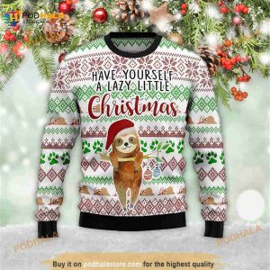 Christmas Sloth Christmas 3D Funny Ugly Sweater