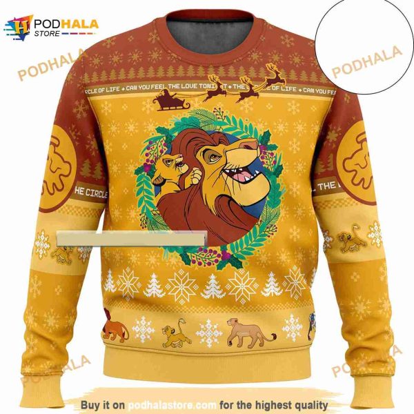 Christmas The Lion King Disney 3D Funny Ugly Sweater