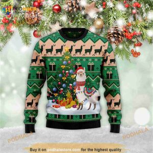 Christmas Tree Llama Christmas 3D Funny Ugly Sweater